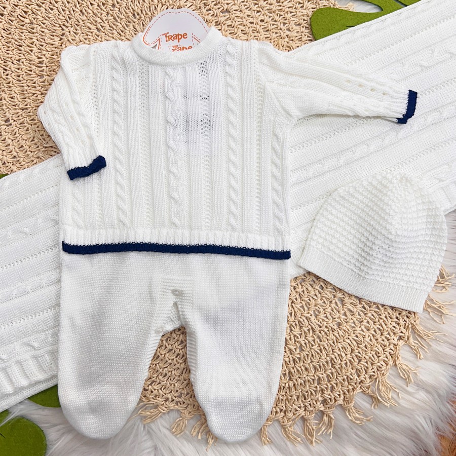  Saída de Maternidade Color - Branco e Marinho